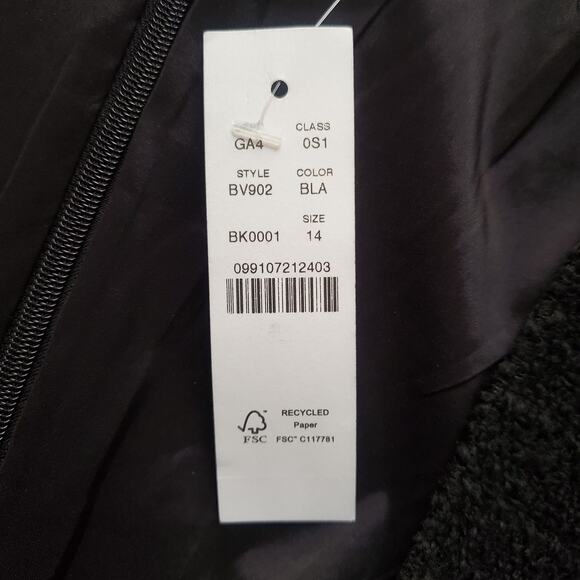 J Crew Sophia Mini Dress Maritime Tweed Black Sleeveless Classic Size 14 NWT - Picture 10 of 10